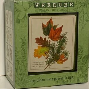 FLASHPOINT CANDLE “Falling Leaves” 2-WICK SOY CANDLE IN GLASS! Hand Poured USA